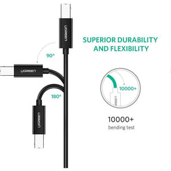 UGREEN USB-C to USB 2.0 Print Cable 2m (Black) 50446