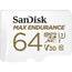 SanDisk 64GB Max Endurance MicroSDXC Card - UHS-I C10 U3 V30, 100MB/s R, 40MB/s W