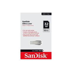 SanDisk Ultra Luxe 32GB USB 3.0 Metal Pen Drive - 150MB/s Transfer Speed