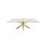 Miles Gold With Clear Glass Dining Table - 90cm x 180cm