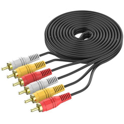 1.5m 3 RCA Male to Male Gold Plated Composite AV Cable