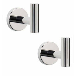 2 Pcs Wall Mount Bathroom Towel Hooks Holder Cloth Hanger Hook Kitchen Door Hanger Poliched Chrome