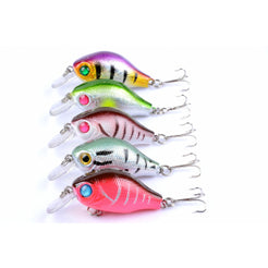 5x 5.5cm Popper Crank Bait Fishing Lure Lures Surface Tackle Saltwater