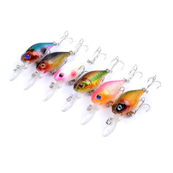 6x 6cm Popper Crank Bait Fishing Lure Lures Surface Tackle Saltwater