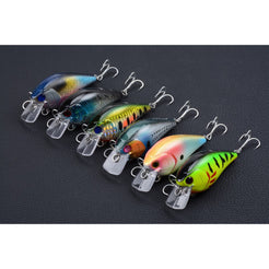 6x 8cm Popper Crank Bait Fishing Lure Lures Surface Tackle Saltwater