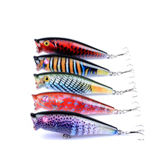 5X 7.5cm Popper Poppers Fishing Lure Lures Surface Tackle Fresh Saltwater