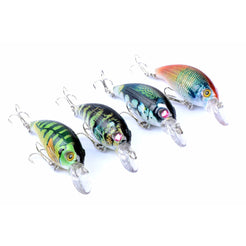 4x 7.5cm Popper Crank Bait Fishing Lure Lures Surface Tackle Saltwater