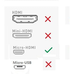 Micro HDMI Male TO HDMI Female Adapter convertor