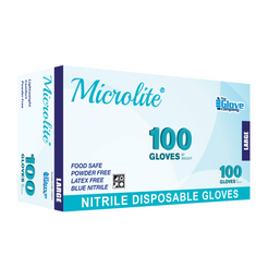 Microlite Nitrile - Disposable Medical Gloves - 100pc Large