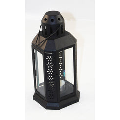 5 Pack of Black Metal Miners Lantern Summer Wedding Home Party Room Balconey Deck Decoration 21cm Tealight Candle