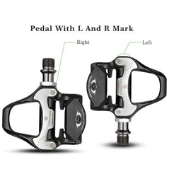 Self Lock Clip In Bike Pedals LOOK KEO Cleat MTB Road 700C Hybrid BMX - Rockbros Black