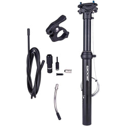 ZOOM SPD-801 Dropper Seatpost Adjustable Height via Thumb Remote Lever - External Cable 31.6 Diameter 100mm Travel