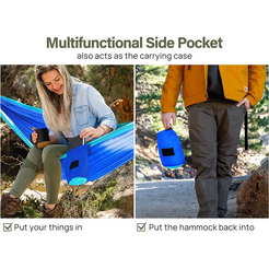 Blue & Grey Camping Hammock