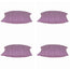 Pack of 4 Dandi Fuchsia Plum Purple & White Striped Square Cushion Covers 40x40cm