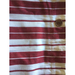 Aqua Red & White Striped Cushion Cover