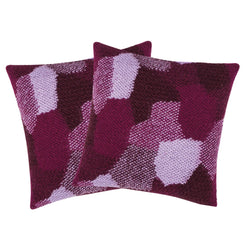 Pack of 2 Giovanni Fuchsia Purple Cushion Cover Made In Europe