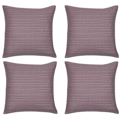 Pack of 4 Fern Rose Soft Pink & White 50x50cm Cushion Covers. Made In Europe.