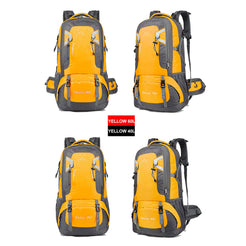 60L Waterproof Outdoor Hiking Backpack Camping Outdoor Trekking Bag(Yellow)