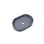 Ultra Modern Concrete Cement Wash Basin Counter Top Matte Dark Gray Oval Basin