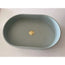 Ultra Modern Concrete Cement Wash Basin Counter Top Matte Mint Green Oval Basin