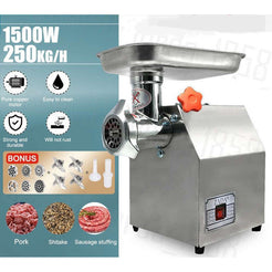 1.63HP Commercial Meat Mincer Electric Grinder & Sausage Maker Filler 1200W