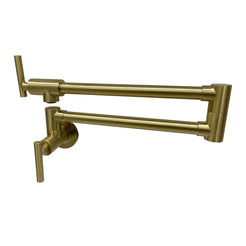 2023 Brushed Gold Kitchen tap Wall Mounted Pot Filler Single Cold Water inlet