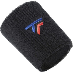 Tecnifibre Tennis XL Wristband Wrist Bands Sweatband Sport Squash Cotton - Black