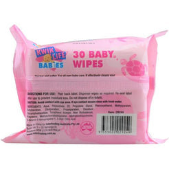 Kwik Life Pk30 Baby Wipes With Sticky Top Alcohol Free Fragrance Free