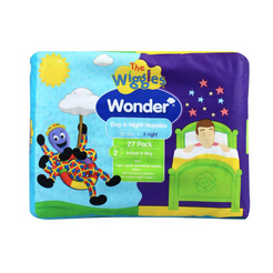 Wonder Pk27 the Wiggles Day & Night Nappies Diapers Infant 4 - 8 Kg Size 2