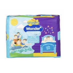 Wonder Pk25 the Wiggles Day & Night Nappies Diapers Crawler 6 - 11 Kg Size 3