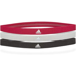 Adidas 3-Pack Sports Hair Bands Taining Stretch Headband - Black/Grey/Burgundy