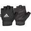 Adidas Adjustable Essential Gloves Weight Lifting Gym Workout Training - Black - Small