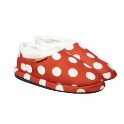 ARCHLINE Orthotic Slippers CLOSED Back Scuffs Moccasins Pain Relief - Red Polka Dots - EUR 38 (Womens US 7)