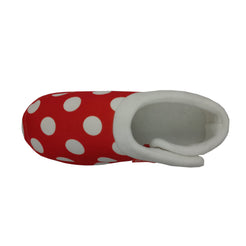 ARCHLINE Orthotic Slippers CLOSED Back Scuffs Moccasins Pain Relief - Red Polka Dots - EUR 42 (Womens 11 US)