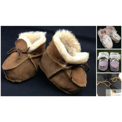 BABY MOCCASINS Soft Lambskin Slippers Shoes Winter Warm Newborn Kids Childrens