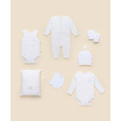 6PC Essentials Pack - Pure White - 0 to 3months
