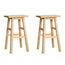 Artiss Bar Stools Kitchen Counter Stools Wooden Chairs Natural x2