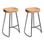 Artiss 2x Bar Stools Tractor Seat 65cm Wooden