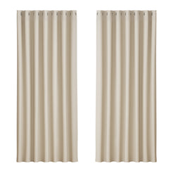 Artiss 2X Blockout Curtains Eyelet 240x230cm Beige