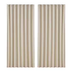 Artiss 2X Blockout Curtains Eyelet 300x230cm Beige