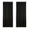 Artiss 2X Blockout Curtains Eyelet 240x230cm Black Shine