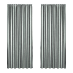 Artiss 2X Blockout Curtains Eyelet 240x230cm Grey Shine