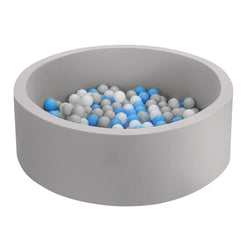 Keezi Kids Ball Pit 90x30cm Ocean Foam Play Pool Barrier Toys Children Grey