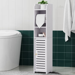 Artiss Bathroom Cabinet Toilet Roll Holder Tissue Organizer 3 Tier Floor Cabinet