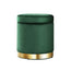 Artiss Ottoman Storage Foot Stool Round Velvet Green