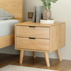 Artiss Bedside Table Drawers Nightstand Side End Table Storage Cabinet Pine MAJD