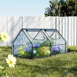 Greenfingers Greenhouse Flower Garden Shed Frame Tunnel Green House 180x90x90cm