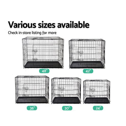 i.Pet 36" Dog Cage Crate Kennel 3 Doors