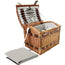 Alfresco 4 Person Picnic Basket Set Storage Blanket