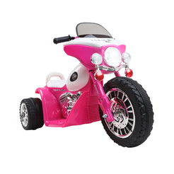 Rigo Kids Electric Ride On Patrol Police Car Harley-Inspired 6V Pink